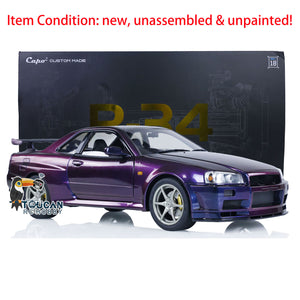 Capo 1/8 RC Racing Car for GTR R34 Remote Control Drift Vehicles W/ Sound system ESC Motor Servo Battery Charger