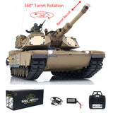 1/16 Scale TK7.0 Plastic Henglong M1A2 Abrams Remote Controlled Ready To Run Tank 3918 W/ 360 Turret Barrel Recoil Sprockets