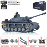 1/16 TK7.0 Customized Ver Henglong Stug III Ready To Run FPV Remote Controlled BB IR Tank Model 3868 W/ Metal Tracks Wheels