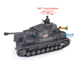 2.4G Henglong 1/16 TK7.0 Plastic German Panzer IV F2 RTR RC BB IR Model Tank 3859 W/ 360 Turret Tracks Sprockets Idlers Sound