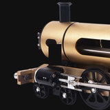 TECHING Aluminium Alloy Electric Steam Train DIY Machinery Model Building Accessory Kits Works of Art Unassembled 300*77*125MM