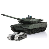 2.4Ghz Henglong 1/16 TK7.0 Leopard2A6 Remote Controlled Ready To Run Tank 3889 360 Barrel Recoil Metal Idlers Sprockets Tracks