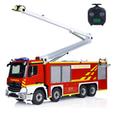 1/14 Metal Chassis 8x4 Radio Control Snozzle High-reach Extendable Turret Fire Truck RTR PNP Options