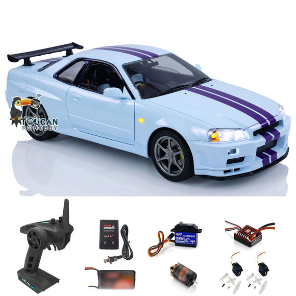 Capo 4x4 1/8 RC Drift Racing Vehicle R34 Metal High-speed Cars Motor Hobby DIY Models RTR