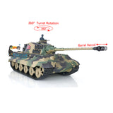 2.4Ghz Henglong 1/16 TK7.0 Plastic 3888A German King Tiger Remote Controlled Tank W/ Barrel Recoil 360 Turret Sprockets Idlers