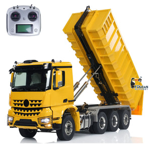 1/14 8*8 RC Hydraulic Equipment Radio Controlled Truck Roll On Full Dumper Car Rear Axle Steering Assembled Painted Vehicles