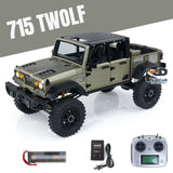 RTR TWOLF 1/10 TW-715 RC Off-road Metal Crawler Climb Truck with Sounds Lights Smoke Two-speed Transmission