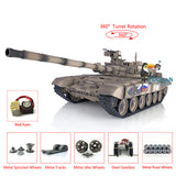 Customized Ver Henglong 1/16 TK7.0 Russian T90 Ready To Run Remote Controlled Tank 3938 W/ 360 Metal Road Wheels Red Eyes