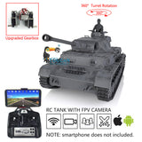 2.4Ghz Henglong 1/16 TK7.0 Plastic Panzer IV F2 RC RTR Model Tank 3859 W/ Steel Gearbox 360 Turret Smoke Sound Tracks FPV