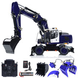 1/14 R946 Wheeled Hydraulic RC Excavator Remote Control Digger Model Grab Ripper with 8-Ways Hydraulic Valves 4 Wheels Drive