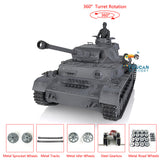2.4Ghz Henglong 1/16 TK7.0 Customized Ver Panzer IV F2 RTR RC BB IR Tank 3859 W/ Metal Tracks Wheels 360 Turret Smoke Sound