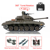 1/16 Scale TK7.0 Upgraded Henglong M26 Pershing Ready To Run RC Tank Model 3838 Mental Version With 360 Turret Tracks Sprockets