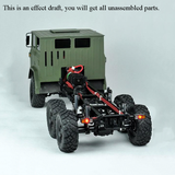 CROSS RC Car 1/12 XC6-E 6*6 Military Truck Off Road Car 660*253*252MM KIT Unassembled With a Motor Light System Trumpet Unpainted