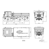 CROSSRC 1/12 Scale Model XC6-A Off Road Military Truck KIT Motor Light Car 6*6 Vehicle Unassembled W/ Motor Light System Unpainted