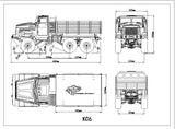 CROSS RC Model 1/12 Scale KC6E Trucks Off Road Military Cars 6*6 KIT With Motor Metal Hubs Protective Bottom Plate Hooks Unpainted