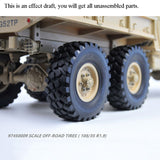 1/12 CROSS RC 6*6 Off Road Military Truck Model HC6 KIT with Metal Axles 45T Motor Light System Car Trumpet Unassembed Unpainted