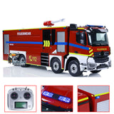 8x4 1/14 RC Fire Fighting Truck Remote Controlled Sprinkler Vehicles Sounds  Painted Assembled DIY Toy Car Gift for Adults Children