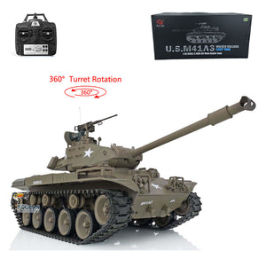 2.4Ghz Henglong 1/16 Scale TK7.0 Plastic Version Walker Bulldog Ready To Run RC Model Tank 3839 with 360 Turret Sprockets Idlers