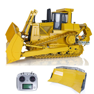 JDModel 1/14 MetalHydraulic RC Bulldozer Remote Controlled Construction Vehicles DXR2 with Upgraded Blade Model