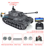 1/16 Scale TK7.0 Upgraded Henglong Panzer IV F2 RTR RC FPV Model Tank 3859 360 Turret Tracks Sprockets Idlers Road Wheels