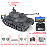 1/16 TK7.0 Customized Ver Henglong Panzer IV F2 RTR RC FPV BB IR Model Tank 3859 Metal Track Wheels W/ 360 Turret Smoke Sound