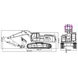 1/14 946 Tracked Hydraulic RC Excavator Model Metal Grab Bucket Ripper Light Remote Control Cars for TAMIYA Dumper Truck