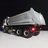 JDM 1/14 Metal RC Hydraulic Dumper 8x8 Dump Truck Remote Control Tipper 2Speed Gearbox Differential Axle JDM-65D