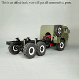 CROSS RC Cars 1/12 Scale MC6A Off Road Military Trucks 3 Axles 6*6 KIT Model Motor W/O ESC 725*218*250MM Unassembled Unpainted