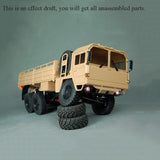 CROSS RC 1/12 MC6B Off Road Military Truck Model 3Axles KIT Motor Without Radio ESC 725*218*250MM Unassembled Unpainting New