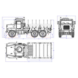 1/12 Scale 6X6 CROSSRC TC6 Remote Control Cars RC Military Trucks 6WD Model Kits W/ Motor Lights Speaker Two-speed Transmission