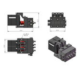 CUT Model 1-5CH Metal Reversing Valve With 1-5 Servos for 1/14 1/16 Scale Remote Control Excavator Dozer Loader Forklift Truck Model