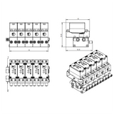 CUT Model 2-6CH Metal Reversing Valve with 2-6 Servos for 1/14 1/12 Scale Hydraulic Radio Control Excavator Loader Bulldozer RC Digger