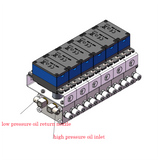 CUT Model 2-6CH Metal Reversing Valve with 2-6 Servos for 1/14 1/12 Scale Hydraulic Radio Control Excavator Loader Bulldozer RC Digger