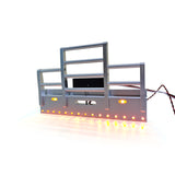 Degree 1/14 Scale Model Part Metal Front Bumper Led Light DIY for Tamiya 56344 56301 RC Tractor Truck Vehicles Models