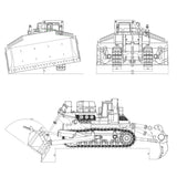 Metal JDMODEL 1/14 RC Hydraulic Bulldozer 575 Huge Dozer Smog Heavy Machine Frsky X14 Radio Battery RTR Mix Controlled Light Sound Smoke