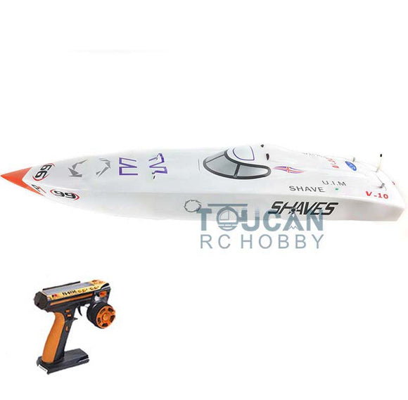 G26IP1 26CC White Fiber Glass 50KM/H Gasoline Race ARTR RC Boat Engine Radio System Remote Control Model Toys