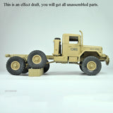 1/12 CROSS RC 6*6 Off Road Military Truck Model HC6 KIT with Metal Axles 45T Motor Light System Car Trumpet Unassembed Unpainted