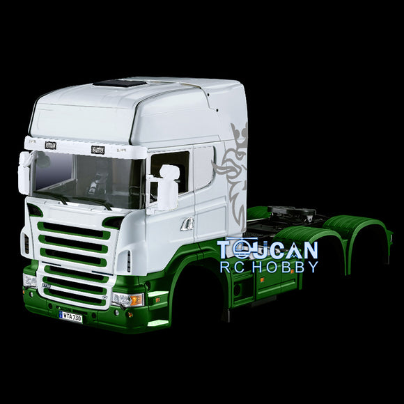 Toucanrc Painted Plastic Highline Cabin Body Car Shell for TAMIYA 1/14 Remote Control Tractor Truck Trailer