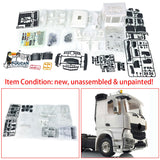 1/14 Painted Plastic Body Shell Cabin Set Unassembled and Painted for 6x6 RC Tractor Truck 6X4 Radio Controlled Car DIY Car Model