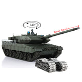 2.4Ghz Henglong 1/16 Scale TK7.0 Leopard2A6 Remote Controlled Ready To Run BB IR Tank 3889 Metal Tracks W/ Linkages Barrel Recoil