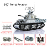 Henglong 1/16 Customized TK7.0 USA M4A3 Sherman Remote Controlled RTR Tank 3898 360 FPV Barrel Recoil Metal Road Wheels