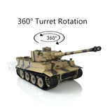 2.4Ghz 1/16 TK7.0 Henglong Plastic Version German Tiger I Ready To Run RC Tank 3818 With 360 Turret Tracks Sprockets Idlers