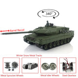 2.4Ghz Henglong 1/16 Scale TK7.0 Leopard2A6 Remote Controlled Ready To Run BB IR Tank 3889 Metal Tracks W/ Linkages Barrel Recoil