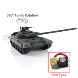 Customized Ver Henglong 1/16 TK7.0 Russian T90 Ready To Run Remote Controlled Tank 3938 W/ 360 Metal Road Wheels Red Eyes