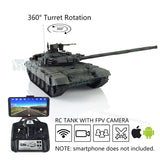 Upgraded Henglong 1/16 TK7.0 Russian T90 Ready To Run Remote Controlled Tank 3938 W/ 360Turret FPV Metal Tracks Sprockets