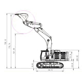 Metal 1/14 374F Hydraulic RC Excavator Remote Controlled Engineering Vehicles Assembled & Painted Light Sound System