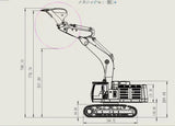 Metal 1/14 374F Hydraulic RC Excavator Remote Controlled Engineering Vehicles Assembled & Painted Light Sound System