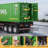 Huina 1317 1/18 RC Tractor Car Container Trailer Truck 9CH Remote Control Cars Assembled and Painted Hobby Model Gift