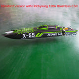 DTRC X55 110km/h Remote Control High-speed Racing Boat RC Ship Waterproof PNP RTR Basic Edition Hardware Steering Cooling System