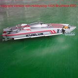 DTRC X55 Waterproof Remote Control Racing Boats 130km/h High-speed RC Ship DIY Hobby Model ESC Motor Servo 1300*360*200mm PNP RTR